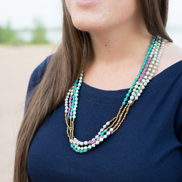 Agnes, Purple and Turquoise