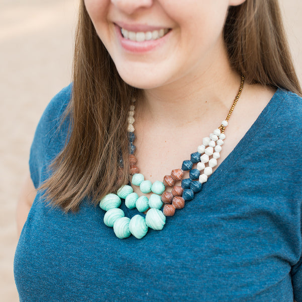 Susan: Blue/Mint/Bronze